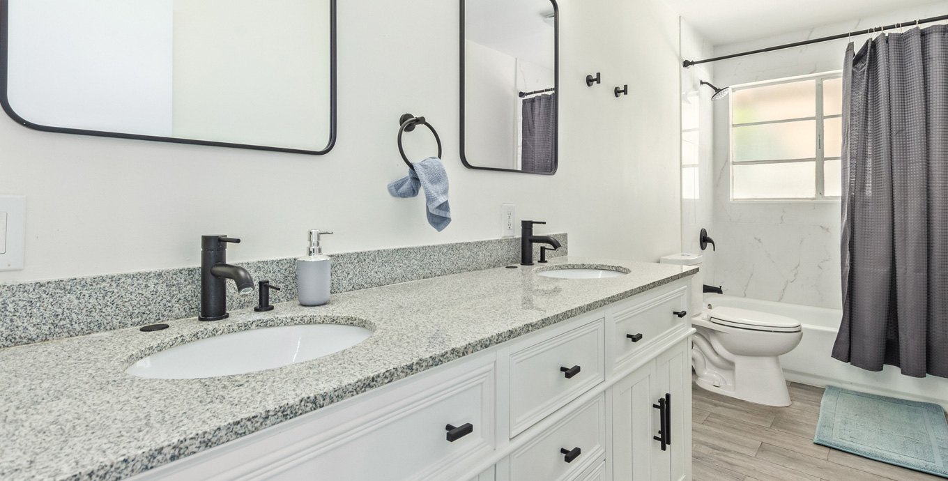 Guest bathroom with tub