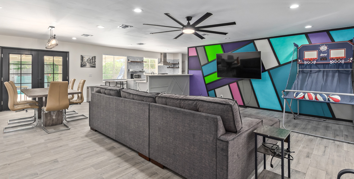 Relax and watch the big game in the living room